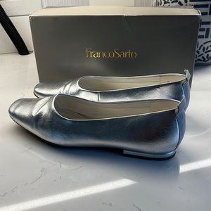 Franco Sarto Vana Silver Ballet Flat